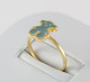 Anillo Tous en oro amarillo 18k y esmalte verde