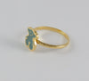 Anillo Tous en oro amarillo 18k y esmalte verde
