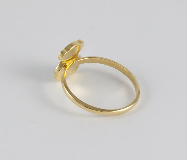 Anillo Tous en oro amarillo 18k y esmalte verde
