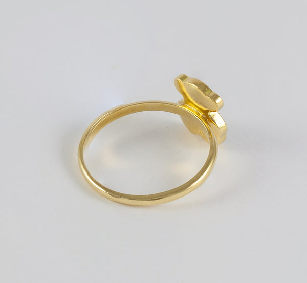 Anillo Tous en oro amarillo 18k y esmalte verde