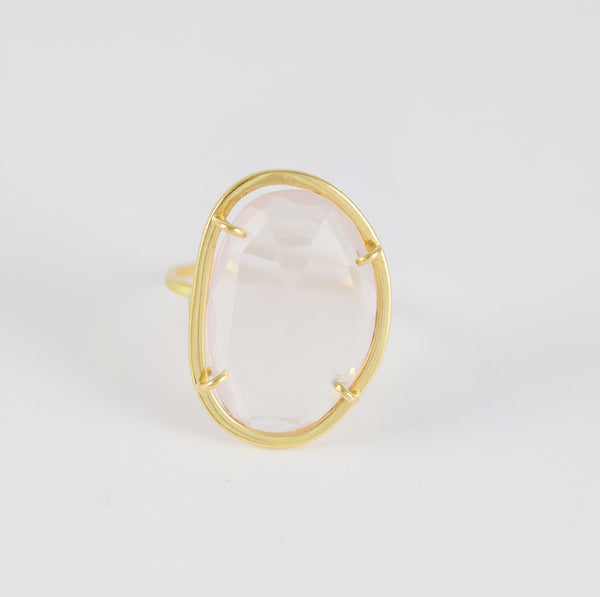 Anillo Tous Dinah en oro amarillo de 18k y ópalo rosa