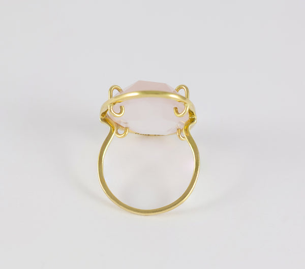 Anillo Tous Dinah en oro amarillo de 18k y ópalo rosa