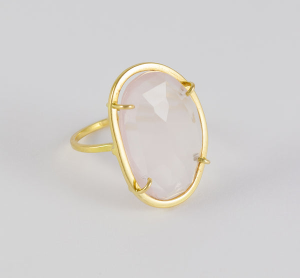 Anillo Tous Dinah en oro amarillo de 18k y ópalo rosa