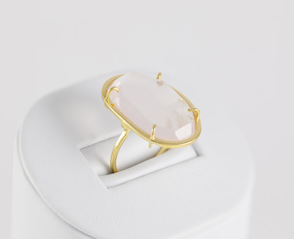 Anillo Tous Dinah en oro amarillo de 18k y ópalo rosa