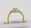 Anillo Tous Icon Mesh oro amarillo y blanco 18k con diamantes