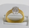Anillo Tous Icon Mesh oro amarillo y blanco 18k con diamantes