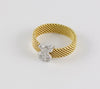 Anillo Tous Icon Mesh oro amarillo y blanco 18k con diamantes