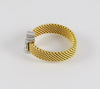 Anillo Tous Icon Mesh oro amarillo y blanco 18k con diamantes