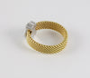 Anillo Tous Icon Mesh oro amarillo y blanco 18k con diamantes
