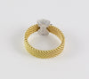 Anillo Tous Icon Mesh oro amarillo y blanco 18k con diamantes