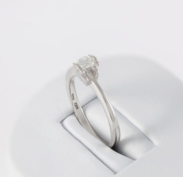 Anillo Tous en oro blanco 18k con brillante 0.25 ct