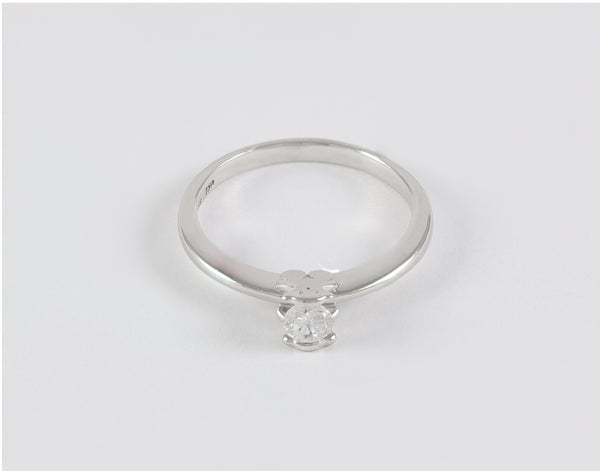 Anillo Tous en oro blanco 18k con brillante 0.25 ct