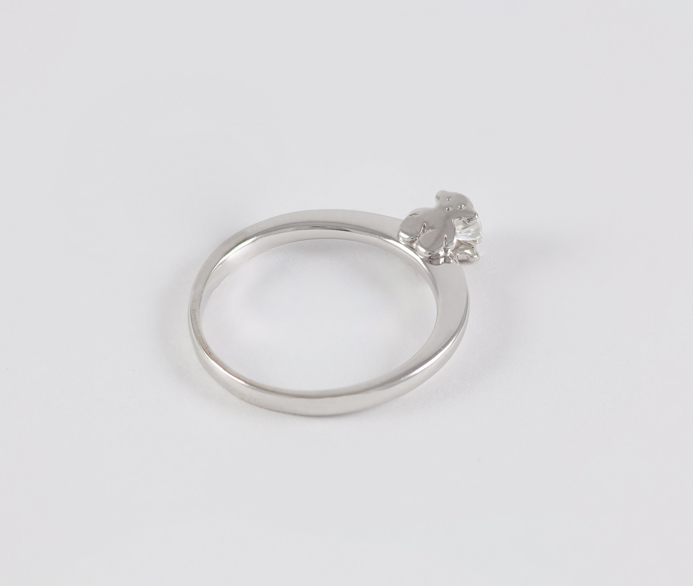 Anillo Tous en oro blanco 18k con brillante 0.25 ct