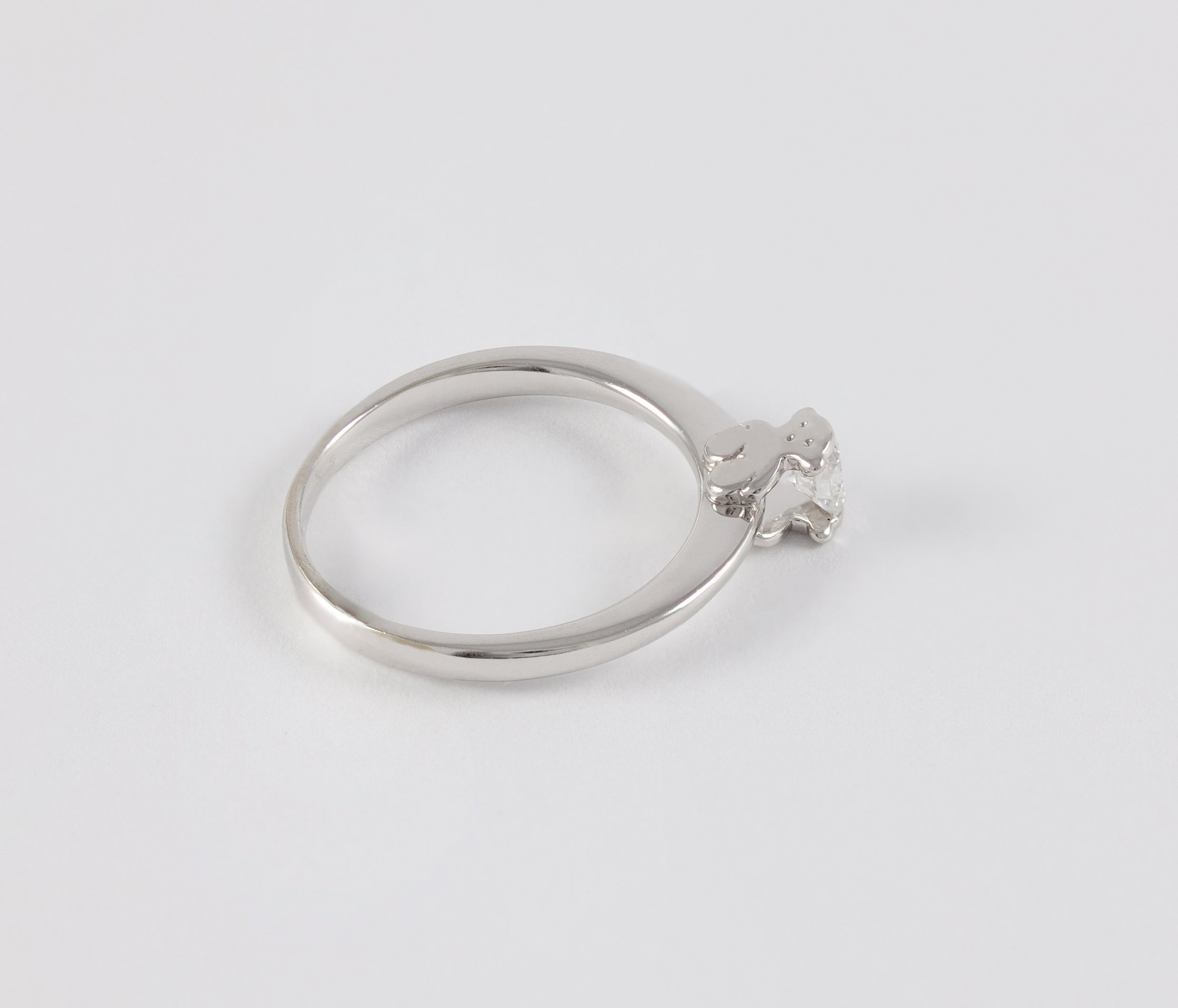 Anillo Tous en oro blanco 18k con brillante 0.25 ct