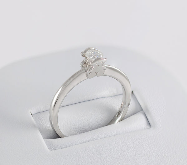 Anillo Tous en oro blanco 18k con brillante 0.25 ct