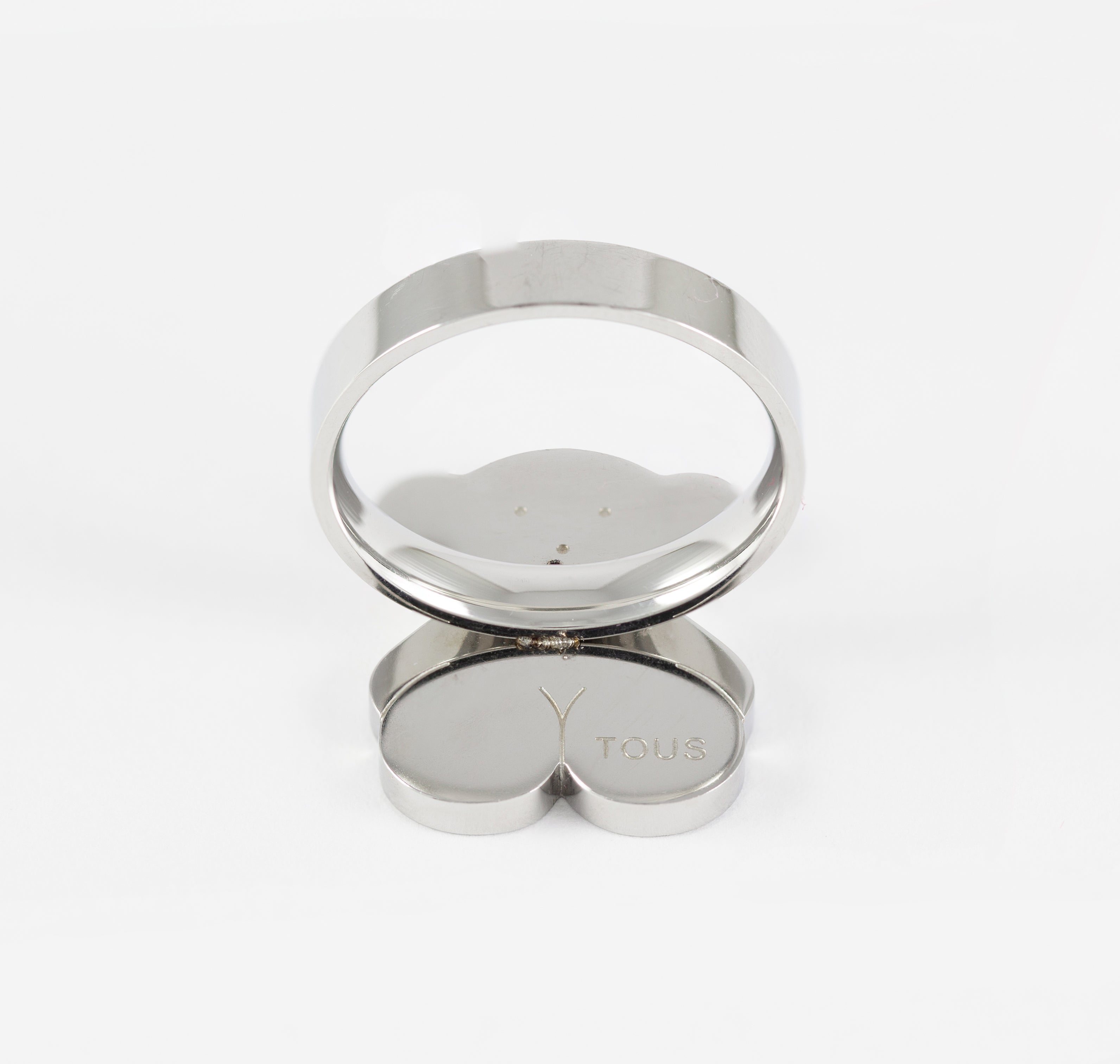 Anillo Tous en acero y esmalte