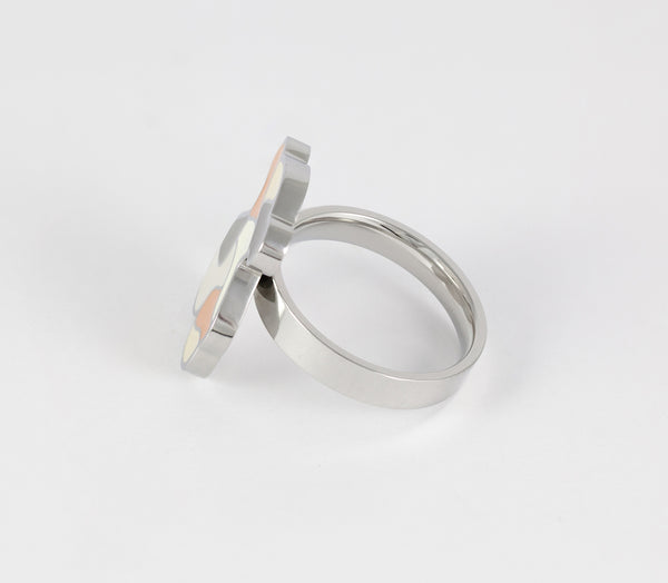 Anillo Tous en acero y esmalte