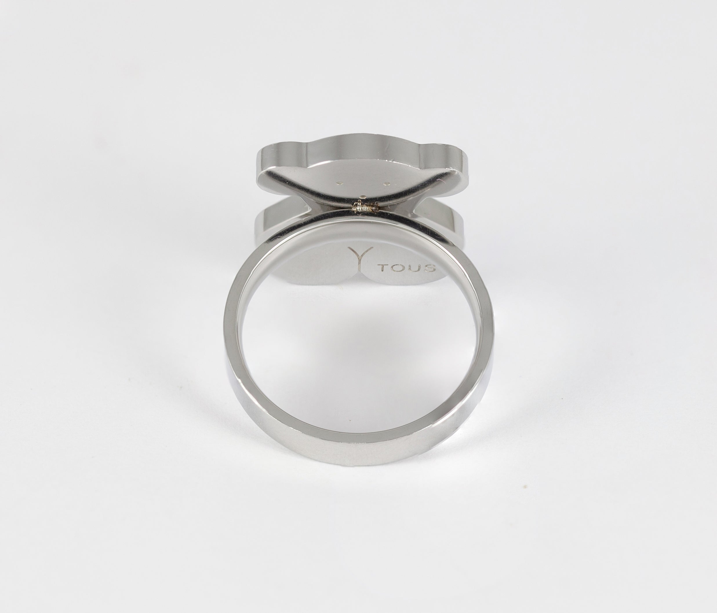 Anillo Tous en acero y esmalte