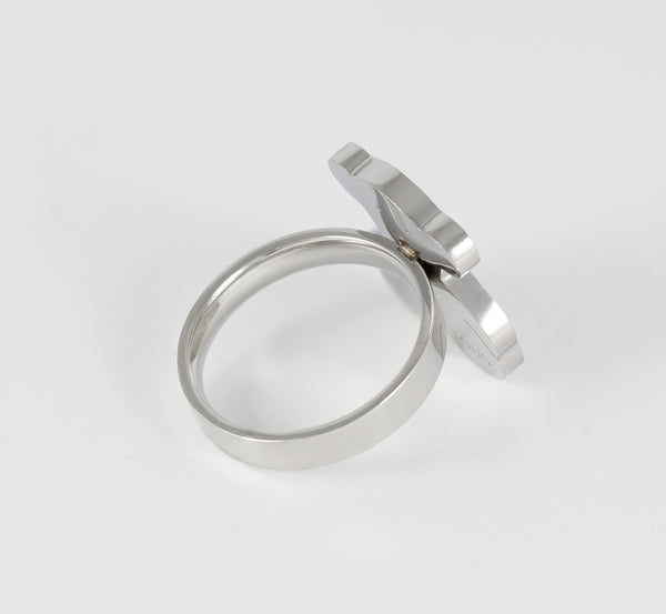 Anillo Tous en acero y esmalte