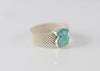 Anillo Tous en plata 925 y amazonita facetada motivo oso Mesh Color