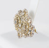 Broche antiguo en plata dorada con diamantes 1.8 ct