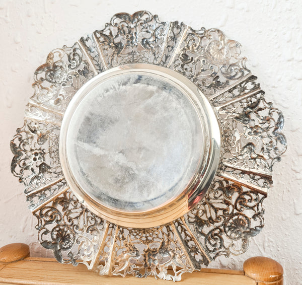 Panera de plata punzonada