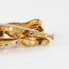 Broche antiguo gato hecho a mano en oro amarillo 18k esmaltado y jade
