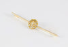 Broche antiguo en oro amarillo 18k y brillantes