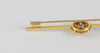 Broche antiguo en oro amarillo 18k y brillantes