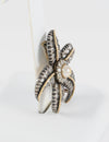 Broche antiguo en oro amarillo 18k y plata