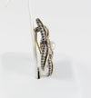 Broche antiguo en oro amarillo 18k y plata