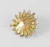 Broche antiguo en oro amarillo 18k y plata con perla y zafiros blancos