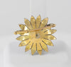 Broche antiguo en oro amarillo 18k y plata con perla y zafiros blancos