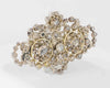 Broche antiguo en plata dorada con diamantes 1.8 ct