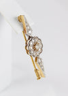 Broche antiguo en oro 18k con brillantes - Mayka Jewels