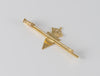 Broche Sporting Gijón en oro amarillo 18k esmaltado