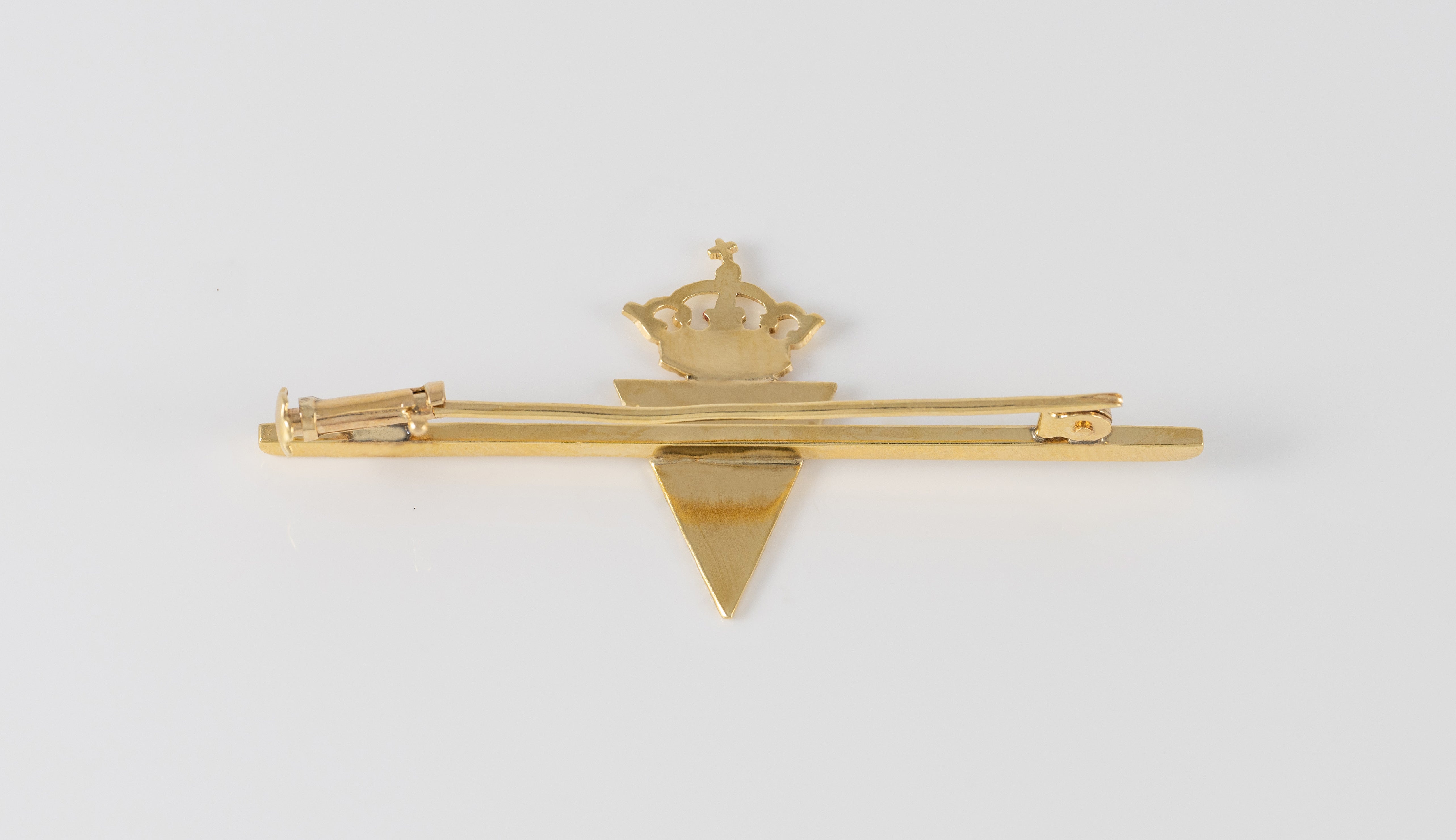 Broche Sporting Gijón en oro amarillo 18k esmaltado