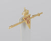 Broche Sporting Gijón en oro amarillo 18k esmaltado
