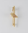 Broche Sporting Gijón en oro amarillo 18k esmaltado