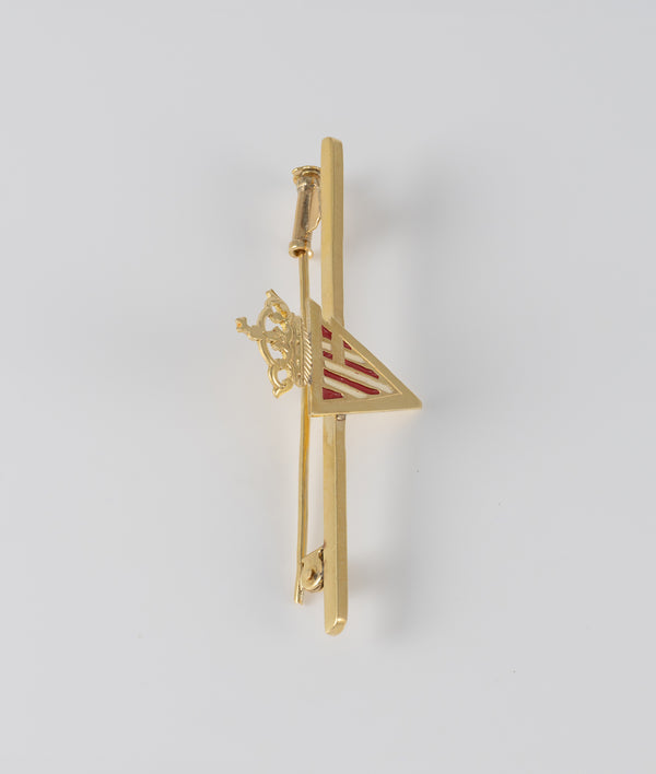 Broche Sporting Gijón en oro amarillo 18k esmaltado