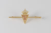 Broche Sporting Gijón en oro amarillo 18k esmaltado
