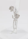 Broche flor en oro blanco 18k con brillantes