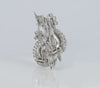 Broche doble en oro blanco 18k con diamantes 10 ct