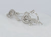 Broche doble en oro blanco 18k con diamantes 10 ct