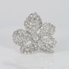 Broche antiguo en oro blanco 18k y diamantes 5.58 ct