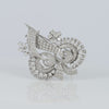 Broche doble en oro blanco 18k con diamantes 10 ct