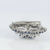 Broche en oro blanco 18k con diamantes 4.56 ct y zafiros 7.84 ct