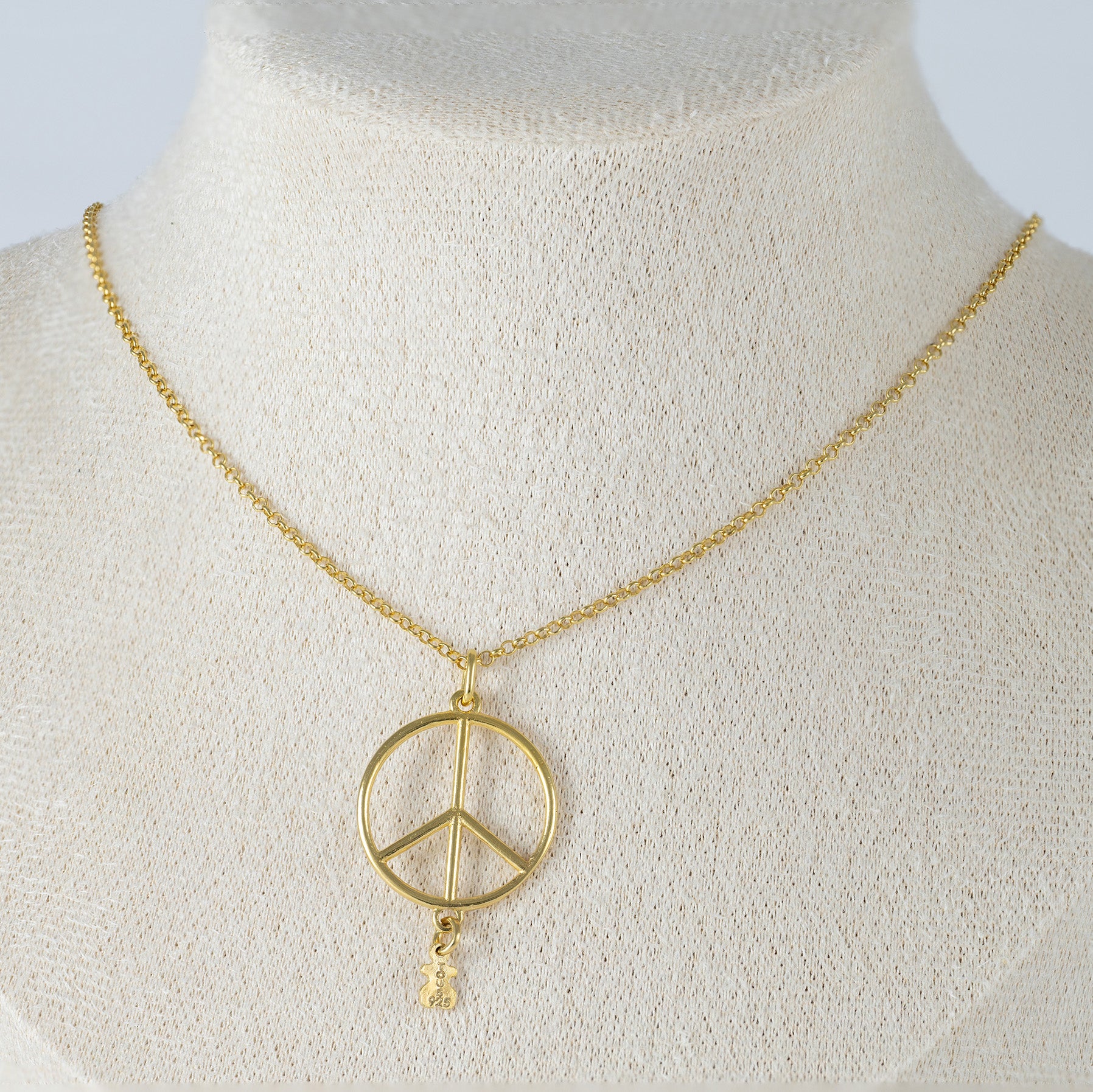 Cadena con colgante Tous Plata 925 Vermeil Símbolo de la Paz