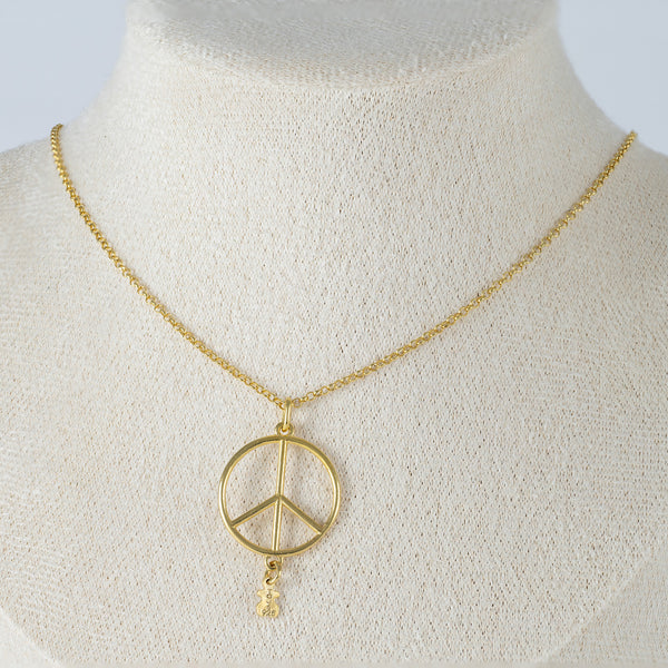Cadena con colgante Tous Plata 925 Vermeil Símbolo de la Paz