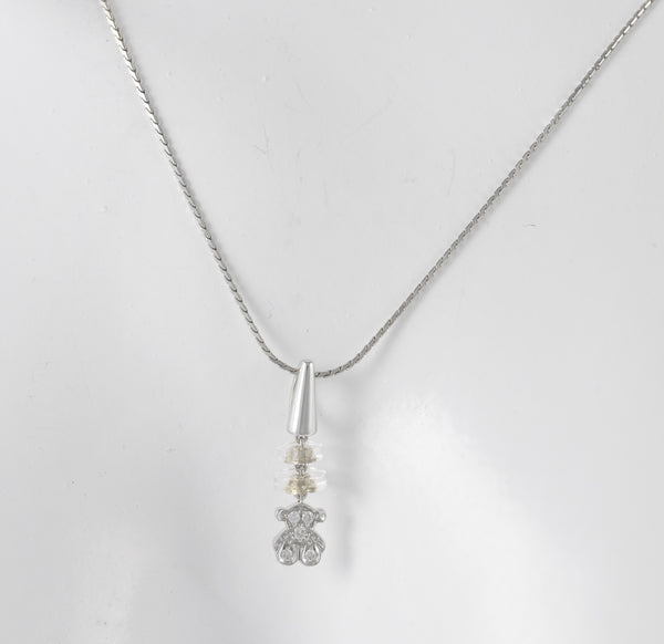 Colgante Tous en oro blanco 18k y diamantes motivo oso Tous Bear